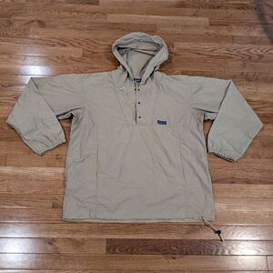 Patagonia Vintage 1980's Beige Hooded Anorak Jacket Men's Large